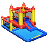Costway 39726015 Inflatable Water Slide Castle Kids Bounce House with 480W Blower