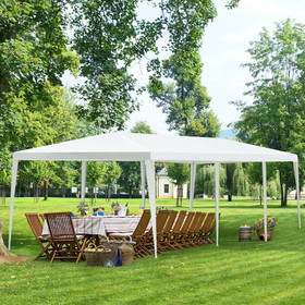 Costway 39815427 10 x 30 Feet Waterproof Gazebo Canopy Tent with Connection Stakes and Wind Ropes