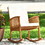 Costway 39872510 Outdoor Acacia Wood Rocking Chair with Detachable Washable Cushions