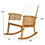 Costway 39872510 Outdoor Acacia Wood Rocking Chair with Detachable Washable Cushions