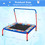 Costway 40579236 36 Inch Kids Indoor Outdoor Square Trampoline with Foamed Handrail-Blue