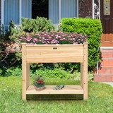 Costway 40629735 Raised Garden Elevated Wood Planter Box Stand