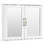 Costway 40987632 2-Tier Bathroom Wall-Mounted Mirror Storage Cabinet with Handles-White