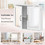 Costway 40987632 2-Tier Bathroom Wall-Mounted Mirror Storage Cabinet with Handles-White