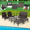 Costway 41039867 7 Pieces Outdoor Patio Furniture Set with Waterproof Cover