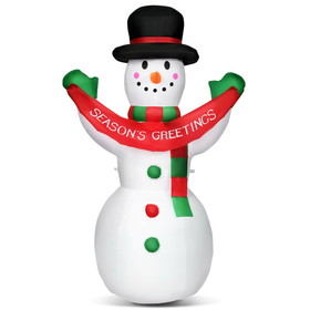 Costway 41057839 6 Feet Inflatable Christmas Snowman with LED Lights Blow Up Outdoor Yard Decoration