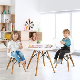 Costway 41582367 Kid's Modern Dining Table Set with 2 Armless Chairs