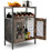 Costway 41592876 Industrial Sideboard Buffet Cabinet with Removable Wine Rack-Rustic Brown