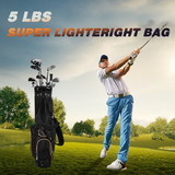 Costway 41629038 9 Inch Golf Stand Bag Divider Carry Pockets Storage