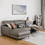 Costway 41763598 Leather Air Power Reclining Sectional Sofa with Adjustable Headrests-Gray