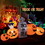 Costway 41785309 8 Feet Long Halloween Inflatable Pumpkins Lantern Decoration