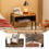 Costway 42916078 Stackable Night Stand Shelf Accent Table with Metal Frame