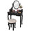 Costway 43028176 Vanity Makeup Table Set Bedroom Furniture with Padded Stool