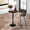 Costway 43285970 24 Inch Modern Style Round Cocktail Table with Metal Base and MDF Top