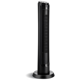 Costway 43589762 40 Inch Tower Fan with Remote 75&#730; Oscillating Fan with 3 Wind Modes and 4 Wind Speeds-Black