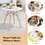 Costway 43625870 Round Modern Dining Table with Solid Wooden Leg-White
