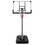 Costway 43972851 Basketball Hoop with 5.4-6.6FT Adjustable Height and 50" Backboard-Black