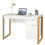 Costway 43986015 Modern Computer Desk Study Table Writing Workstation with Cabinet and Drawer-White