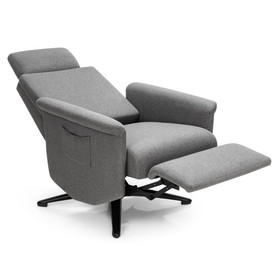 Costway 45189027 Swivel Massage Recliner Single Sofa with Adjustable Headrest-Gray