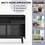 Costway 45189627 Kitchen Buffet Sideboard with Wine Rack and Sliding Door-Black