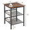 Costway 46015328 3-Tier Industrial End Table with Mesh Shelves and Adjustable Shelves