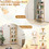 Costway 46079185 58 Inch 4-Tier Bamboo Ladder Bookshelf-Natural
