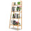 Costway 46079185 58 Inch 4-Tier Bamboo Ladder Bookshelf-Natural