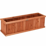 Costway 46308291 3 Feet x 3 Inch Wooden Decorative Planter Box for Garden Yard and Window