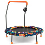 Costway 47153892 36 Inch Mini Trampoline with Colorful LED Lights and Bluetooth Speaker