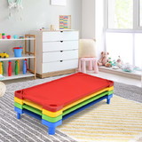 Costway 47291056 Pack of 4 Colorful Kids Stackable Naptime Cot