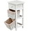 Costway 47506839 2 Pieces Bedroom Bedside End Table with Drawer Baskets-White