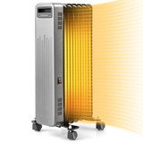 Costway 47638925 1500W Portable Oil-Filled Radiator Heater for Home and Office-Black