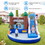 Costway 48237195 6-in-1 Winter Theme Snowman Inflatable Castle with Slide and Trampoline without Blower