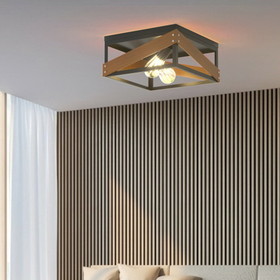 Costway 49107856 Living Room Adjustable Rustic Ceiling Geometric Lamp