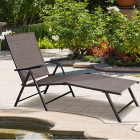 Costway 50132674 Reward-Outdoor Adjustable Chaise Lounge Chair