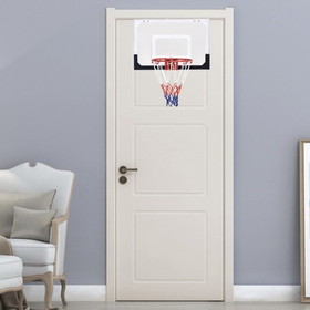 Costway 50829746 Over-The-Door Mini Basketball Hoop Includes Basketball and 2 Nets