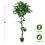 Costway 50926748 5.5 Feet Artificial Ficus Silk Tree with Wood Trunks