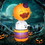 Costway 50947216 6 Feet Halloween Inflatable Pumpkin Hot Air Balloon Ghost Yard Decor