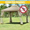Costway 50978413 Outdoor 2-Tier 10 Feet x 10 Feet Screw-free Structure Shelter Gazebo Canopy