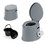 Costway 51074283 5L Portable Travel Toilet with Paper Holder for Outdoor