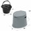 Costway 51074283 5L Portable Travel Toilet with Paper Holder for Outdoor