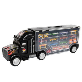 Costway 51206347 Portable Transport Car Container Truck with 8 Alloy Cars
