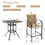 Costway 51248697 5 Pieces Outdoor Rattan Bistro Bar Stool Table Set with Cushions