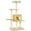 Costway 51463907 4 Levels Modern Wood Cat Tower with Washable Mats-Walnut