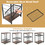 Costway 51879423 3-Tier Industrial Side Table with Adjustable Mesh Shelf-Rustic Brown