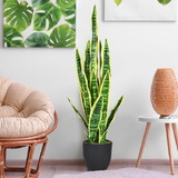 Costway 52361098 35.5 Inch Indoor-Outdoor Decoration Fake Artificial Snake Plant