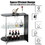 Costway 52943687 2-holder Bar Table with Tempered Glass Shelf