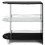 Costway 52943687 2-holder Bar Table with Tempered Glass Shelf