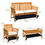 Costway 53028179 4 Pieces Outdoor Acacia Wood Sofa Furniture Set