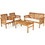 Costway 53028179 4 Pieces Outdoor Acacia Wood Sofa Furniture Set